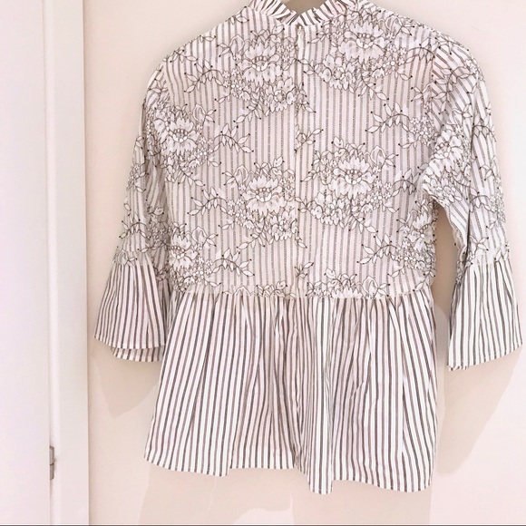 Zara Babydoll Blouse Size XS NEW - Picture 7 of 7